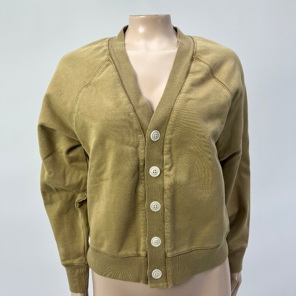 ALEX MILL Women's Cotton Button Crop Cardigan Jacket Small Sweatshirt FF28